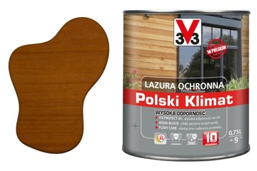LAZURA OCHRONNA V33 POLSKI KLIMAT 10LAT 0,75L DĄB JASNY
