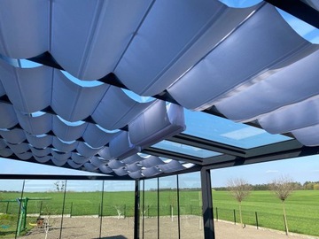 ГОРИЗОНТАЛЬНЫЕ РИМСКИЕ СТАВНИ ДЛЯ ПЕРГОЛЫ ТЕРРАСЫ