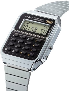 ZEGAREK CASIO CA-500WE-1AEF VINTAGE KLASYK Z KALKULATOREM CYFROWY LCD 35mm