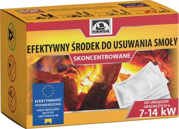 HANSA ŚRODEK DO CZYSZCZENIA SADZY Z KOMINA PIECA NA PELLET 5x18g KONCENTRAT