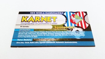 karnet WISŁA Sandomierz (Stal Rzeszów,Motor Lublin