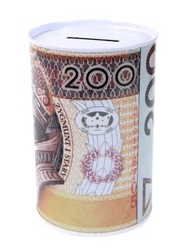 МЕТАЛЛИЧЕСКАЯ КОПИЛКА ДЛЯ ДЕНЕГ, НОМИН PLN