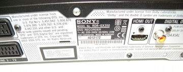 DVD-рекордер Sony DRD-GX 350