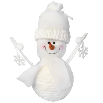 BAŁWAN FIGURKA DO POSTAWIENIA Z WŁÓCZKI 25 CM OZDOBA ŚWIĄTECZNA