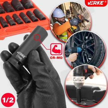 НАБОР УДАРНЫХ ГОЛОВОК 1/2 ДЛИНЫ ТОРЦОВЫЕ КЛЮЧИ 10-32