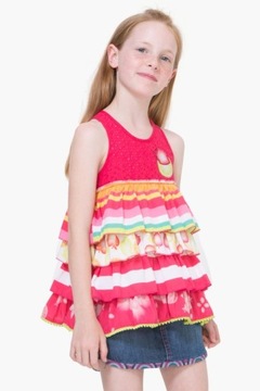 DESIGUAL KOLOROWA WZORZYSTA BLUZKA (9-10L)