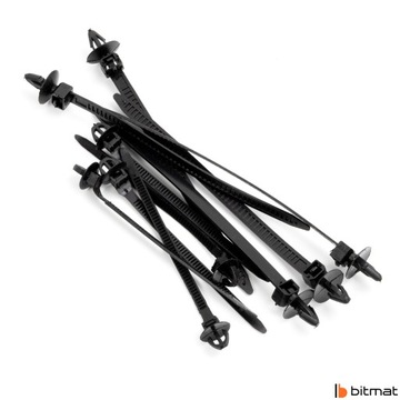 715 пластиковых автомобильных зажимов, 10 лент, 5 съемников боковых панелей.