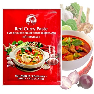 Pasta CURRY CZERWONA 50g RED COCK BRAND TAJLANDIA