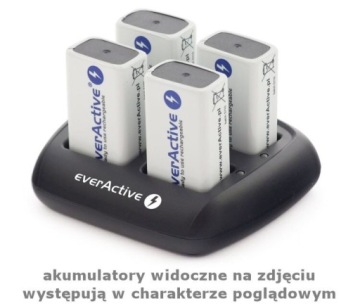 Зарядное устройство everActive +2 аккумулятора 6F22 9В 320мАч