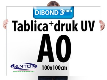 Tablica Szyld Druk UV Plansza DIBOND 3 mm A0