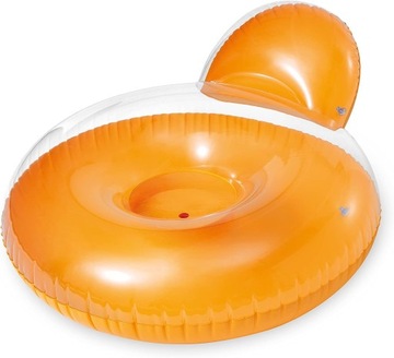 INTEX KOŁO Z OPARCIEM FOTEL MATERAC POMARAŃCZOWY