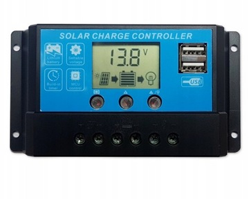 Solarny regulator ładowania 10A LCD USB