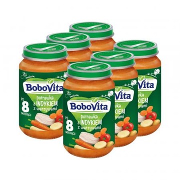 BoboVita Potrawka z indyka z warzywami po 8 miesiącu zestaw 6 x 190 g