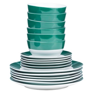 ОБЕДЕННЫЙ СЕРВИС СЕРВИСНЫЙ НАБОР БЕЛЫХ ТАРЕЛОК 18 МЕСТ НА 6 ЧЕЛОВЕК