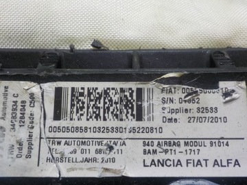 ALFA ROMEO GIULIETTA 11R AIRBAG ULOŽENÍ SPOLUJEZDCE BAM-PT1-1717 34108319A
