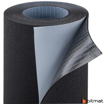 Полуоткрытая звукоизоляционная пена для дверей, боковины пластиковые 3 мм, самоклеющиеся.