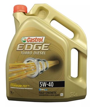 OLEJ CASTROL EDGE TURBO DIESEL 5W40 5L POMPOWTRYSKI VW 505.01, 505.00, 502.