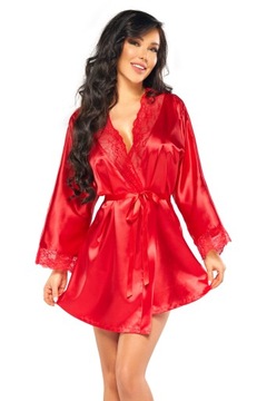 BEAUTY NIGHT SHERIE PEIGNOIR RED SZLAFROK / S-L