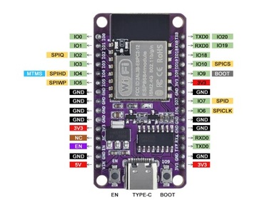 Плата прототипа ESP8684 DevKit (ESPC2-12/ESP32)