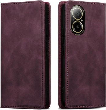 МАГНИТНЫЙ КОЖАНЫЙ ЧЕХОЛ ДЛЯ REALME C67 + СТЕКЛО