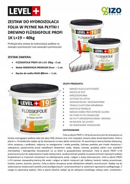 Folia w płynie 40kg Na Balkon Taras OSB L+19 + Wałek malarski