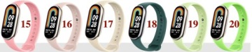 НАБОР ИЗ 5 РЕМЕШКОВ ДЛЯ XIAOMI MI BAND 8 ЦВЕТА РЕМЕШКОВ
