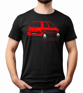 KOSZULKA z nadrukiem T-shirt dla fana fiat Cinquecento Sporting