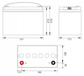 Гелевый аккумулятор Rebel 12 В 100 Ач.