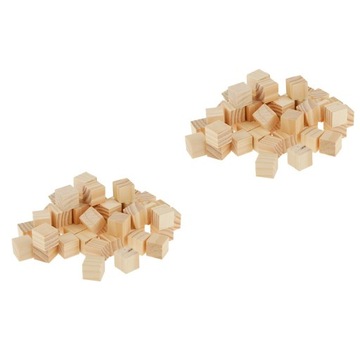 100 Sztuk 2x2 cm Drewniane Kwadratowe Płytki Bloki Dla