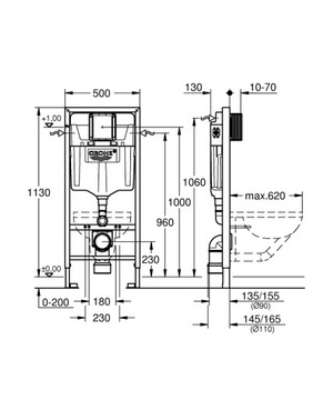 GROHE RAPID SL РАМА ДЛЯ УНИТОНА 1,13 м