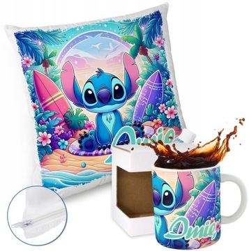 ZESTAW PODUSZKA KUBEK 2 LILO I STICH STITCH ANGEL DISNEY PREZENT DZIECKA Y4