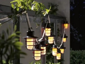 GIRLANDA solarna LED OGRODOWA EFEKT PŁOMIEŃ
