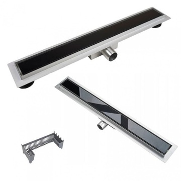Odpływ liniowy G-DRAIN DARK 80 głęboki osadnik