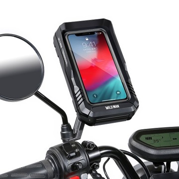 UCHWYT WODOODPORNY MOTOCYKLOWY NA TELEFON MOTOCYKL MOTOR QUADA LUSTERKO