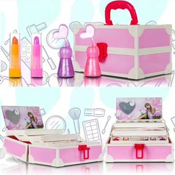 КОРОБКА КОСМЕТИКИ ДЛЯ МАКИЯЖА МАНИКЮР ДЕТСКИЙ ПАЛИТРА ТЕНЕЙ