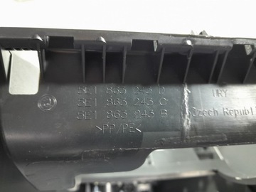 SKODA OCTAVIA III LIFT ЦЕНТРАЛЬНЫЙ ТУННЕЛЬ ПОДЛОКОТНИК 5E1863243D