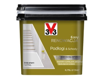 V33 Easy Renowacja Podłogi Schody Biały Pie. 0,75L