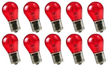 Żarówka 21W Czerwona P21W 12V S25 12V 21W BA15S RE