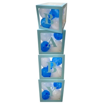 Коробочки с шариками для душа BABY, синий декор.