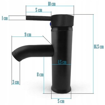 СМЕСИТЕЛЬ ДЛЯ УМЫВАЛЬНИКА ДЛЯ ВАННОЙ КОМНАТЫ, ФИКСИРОВАННЫЙ ИЗЛИК, ЧЕРНЫЙ