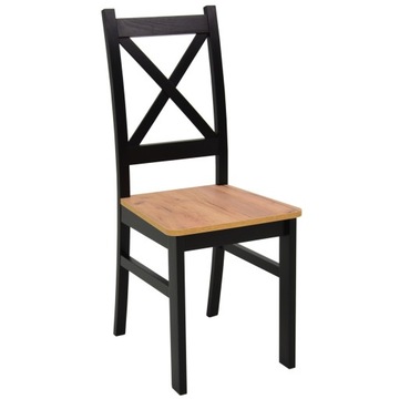 2 x Krzesło KRZYŻAK czarne lub białe / Siedzisko CRAFT