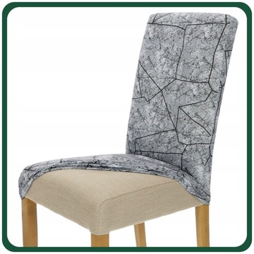 ПОКРЫТИЕ НА СТУЛ СЕРЫЙ УНИВЕРСАЛЬНЫЙ УЗОРЫ ГИБКИЙ УНИВЕРСАЛЬНЫЙ