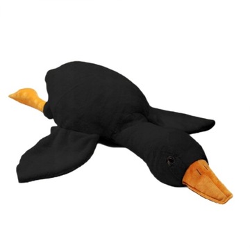 MASKOTKA PODUSZKA PLUSZAK PRZYTULANKA GĘŚ KACZKA CZARNA FUTERKO XXL 130 cm