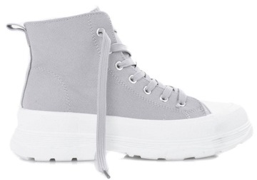 СЕРЫЕ ВЫСОКИЕ КРОССОВКИ PALLADI 37