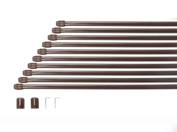 MINI KARNISZ 10 sztuk ZAZDROSTKI brązowy 60-90 cm