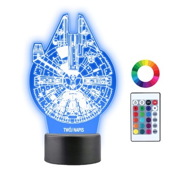 Lampka Nocna 3D LED Star Wars Falcon Prezent