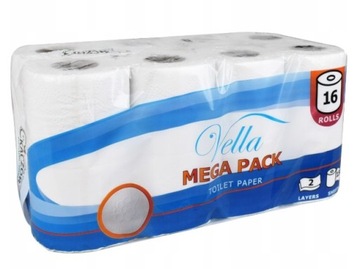 PAPIER TOALETOWY Vella 2w BIAŁY 16 ROLEK POLSKI PRODUKT - DOBRA JAKOŚĆ
