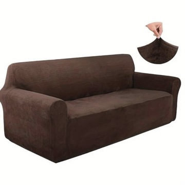 ЧЕХОЛ НА 3-МЕСТНЫЙ ДИВАН ИЗ ТОЛСТОГО БЕЖЕВОГО БАРХАТА