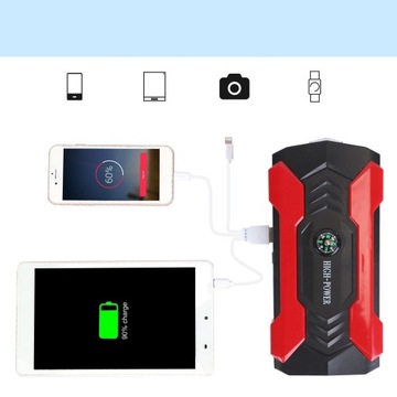 ПУСКОВОЕ УСТРОЙСТВО POWERBANK ДЛЯ АВТОМОБИЛЯ НАБОР 1 Вт мАч С 4 РЕЖИМАМИ ФАКЕЛА