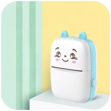 МИНИ ПОРТАТИВНЫЙ ТЕРМОПРИНТЕР ДЛЯ ДЕТЕЙ КОШКА ДРУКУЗЬ + РУЛОН 6 ШТ.